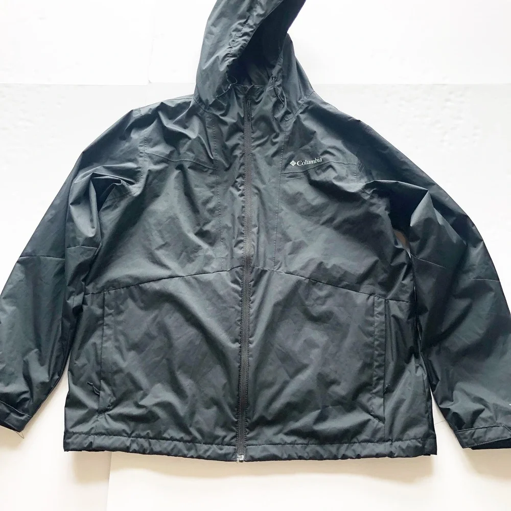 Columbia Jacket Mens XL Wallowa Park Interchange Black Omni-Tech Shell Coat
